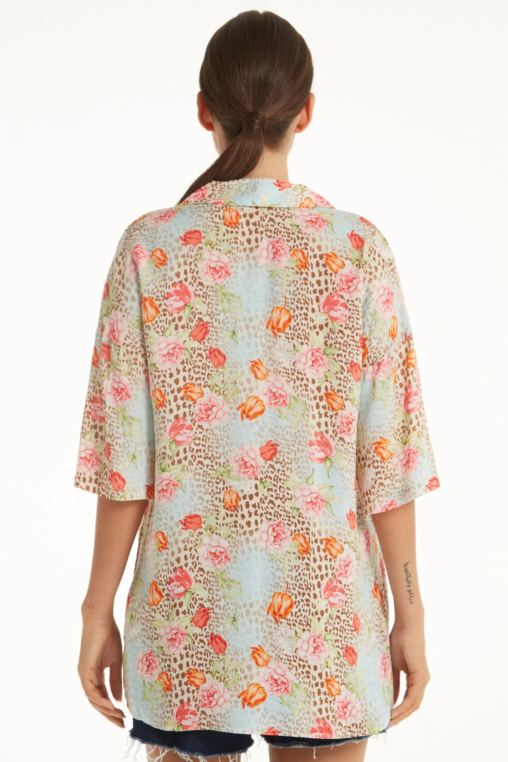 Half-sleeve Cloth Shirt - Short-Sleeved Tops - Women | Tezenis