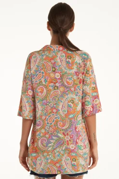 Half-sleeve Cloth Shirt - Short-Sleeved Tops - Women | Tezenis