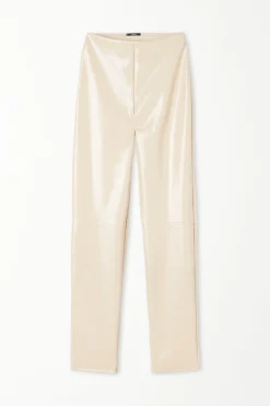 Hammered-Effect Vinyl Pants - Pants - Women | Tezenis