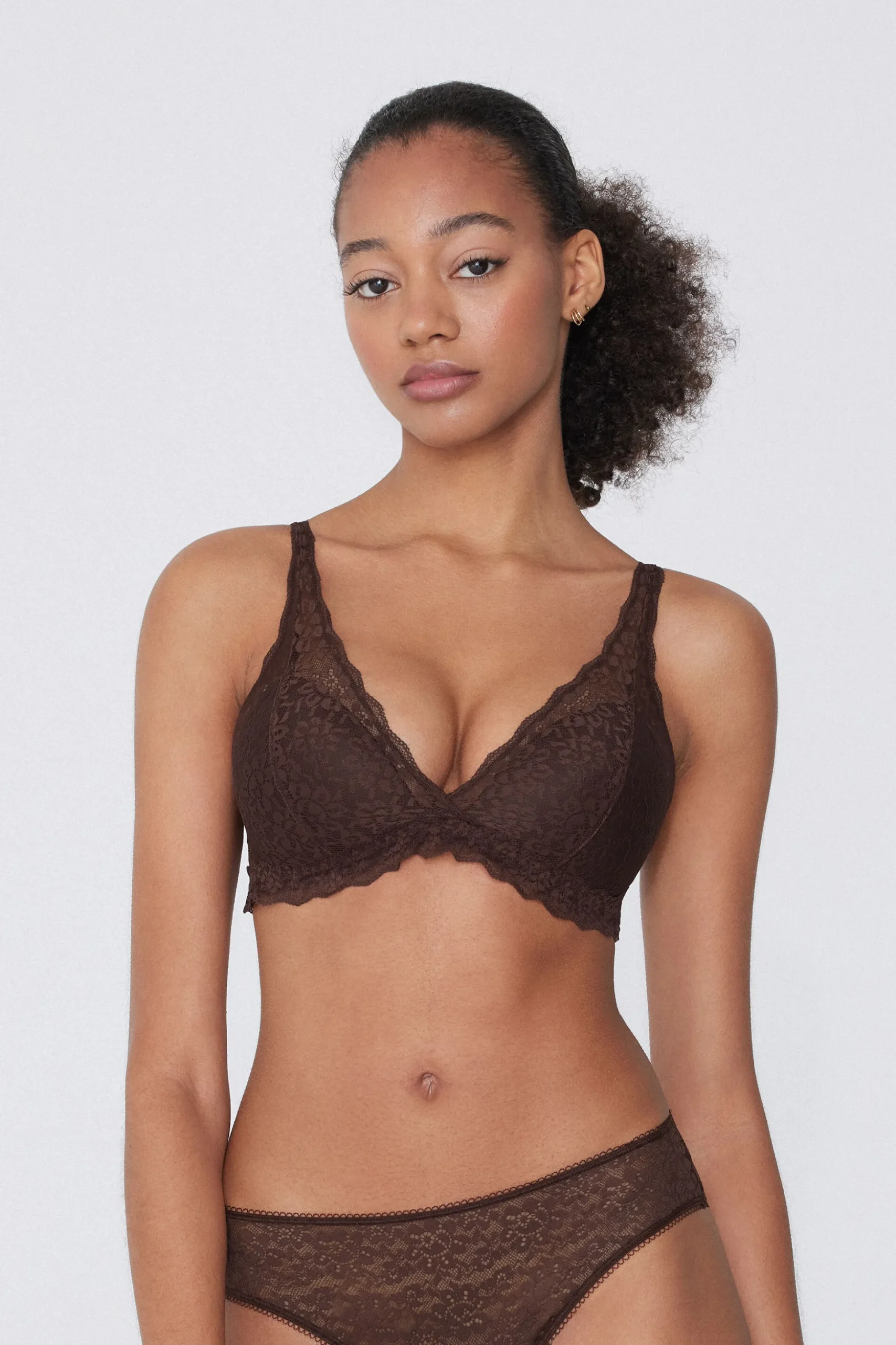 Havana Recycled Lace Triangle Bra - Bralette - Women | Tezenis