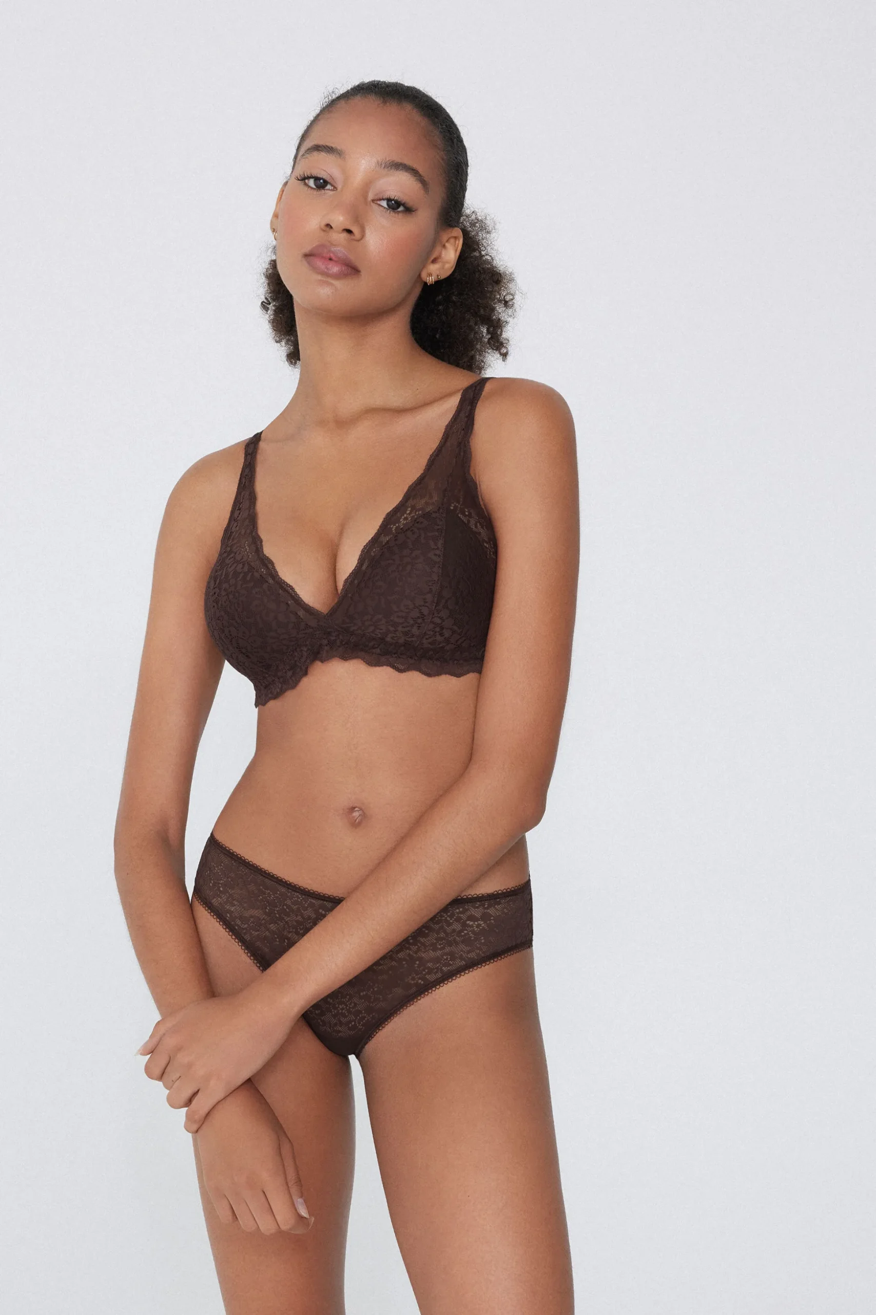 Havana Recycled Lace Triangle Bra - Bralette - Women | Tezenis
