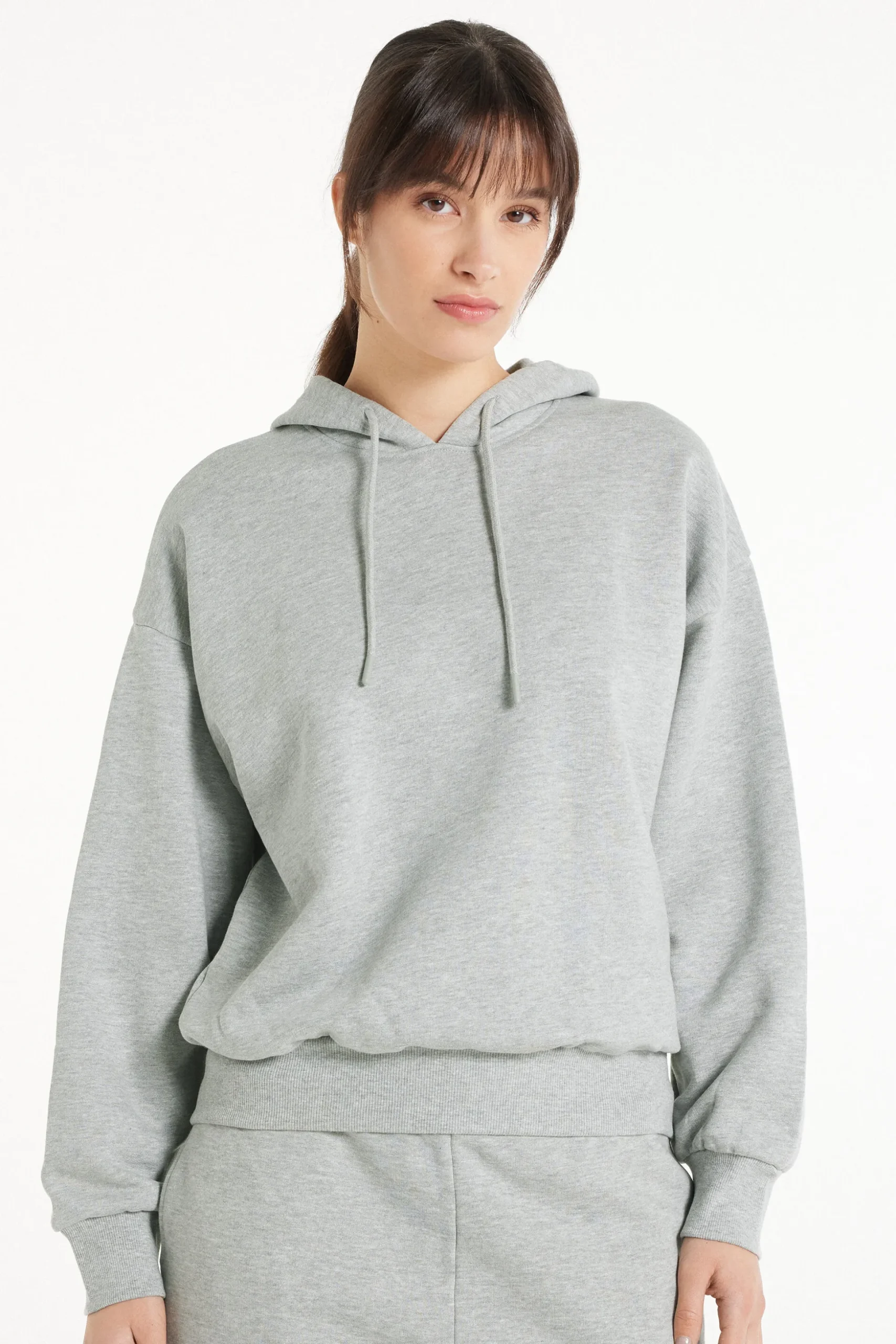 Heavy Long-Sleeved Hoodie - Tracksuits - Women | Tezenis