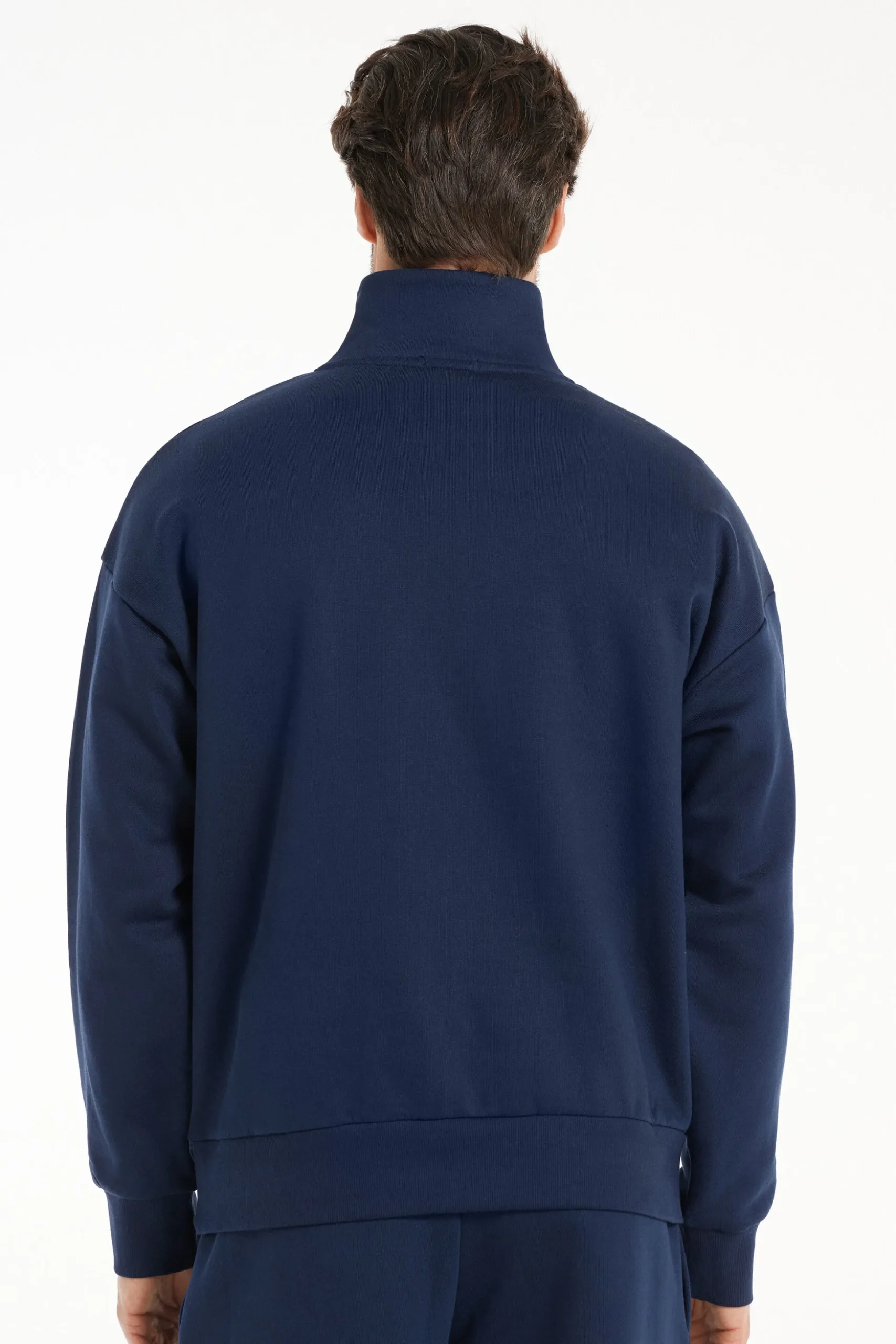 Heavy Long-Sleeved Printed Zip-Up Sweatshirt - Sweatshirts - Men | Tezenis