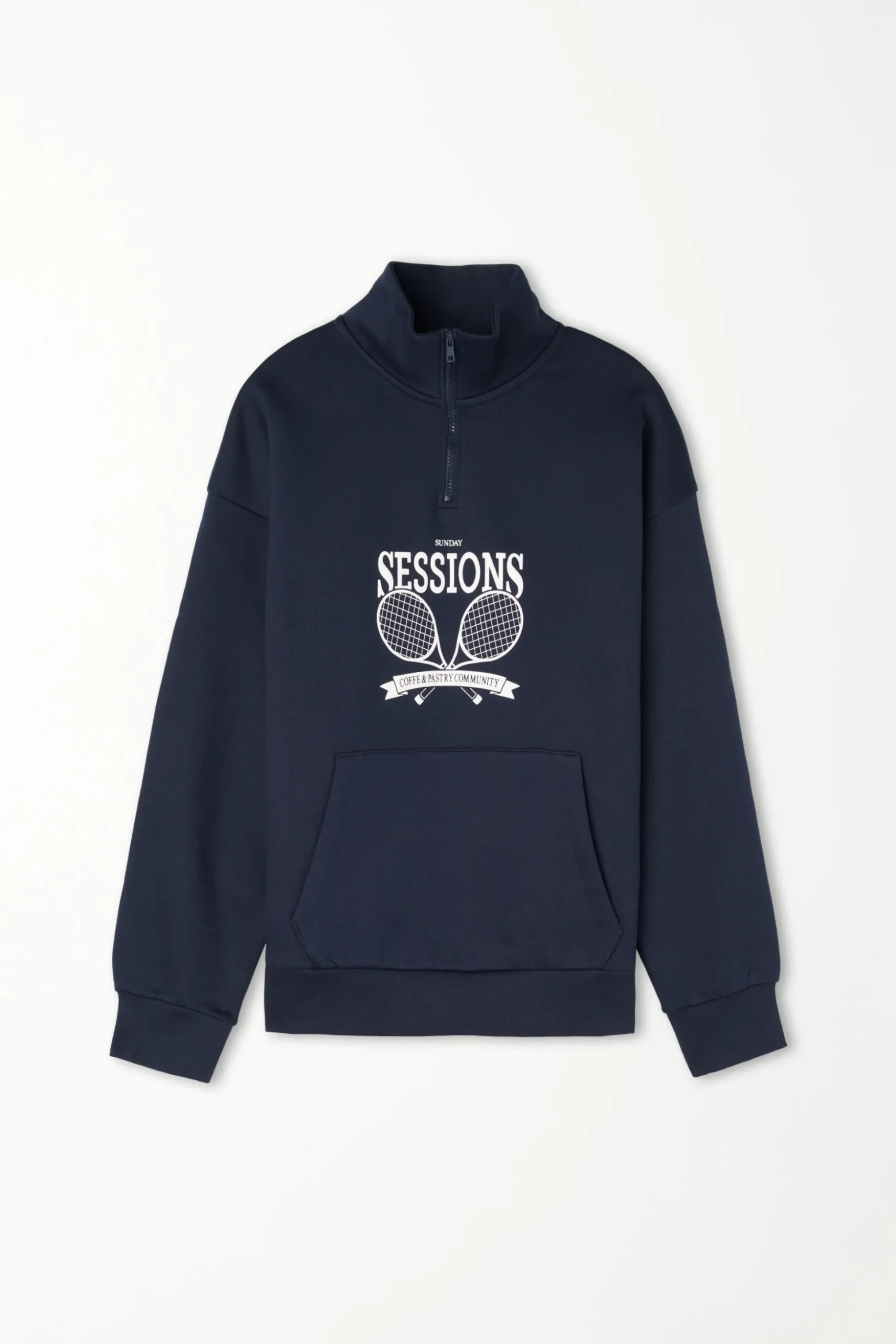 Heavy Long-Sleeved Printed Zip-Up Sweatshirt - Sweatshirts - Men | Tezenis