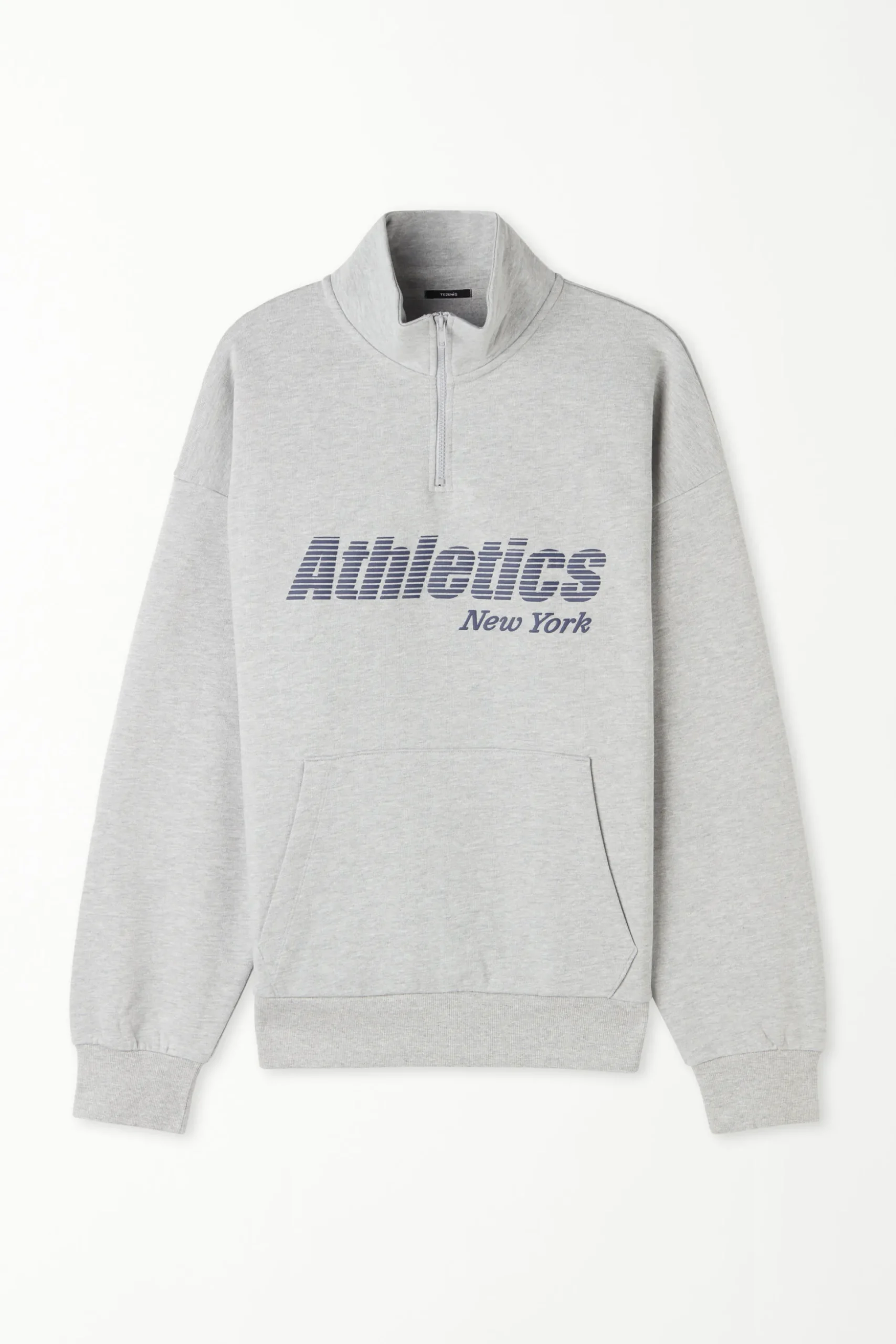 Heavy Long-Sleeved Printed Zip-Up Sweatshirt - Sweatshirts - Men | Tezenis