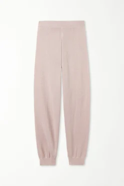 High Waist Coated Fabric Cuffed Joggers - Tracksuits - Women | Tezenis