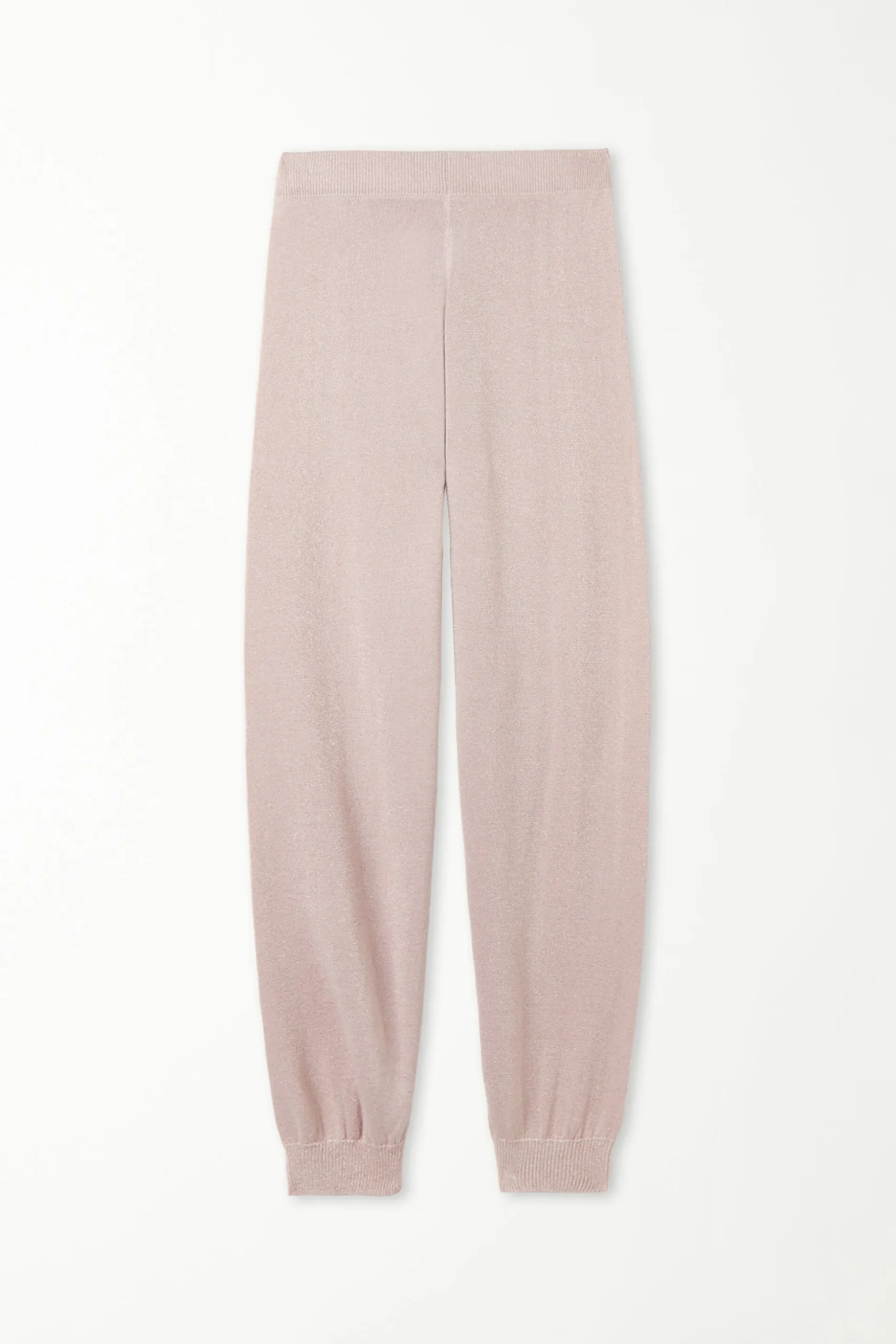 High Waist Coated Fabric Cuffed Joggers - Tracksuits - Women | Tezenis