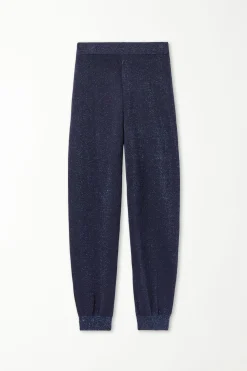High Waist Coated Fabric Cuffed Joggers - Tracksuits - Women | Tezenis