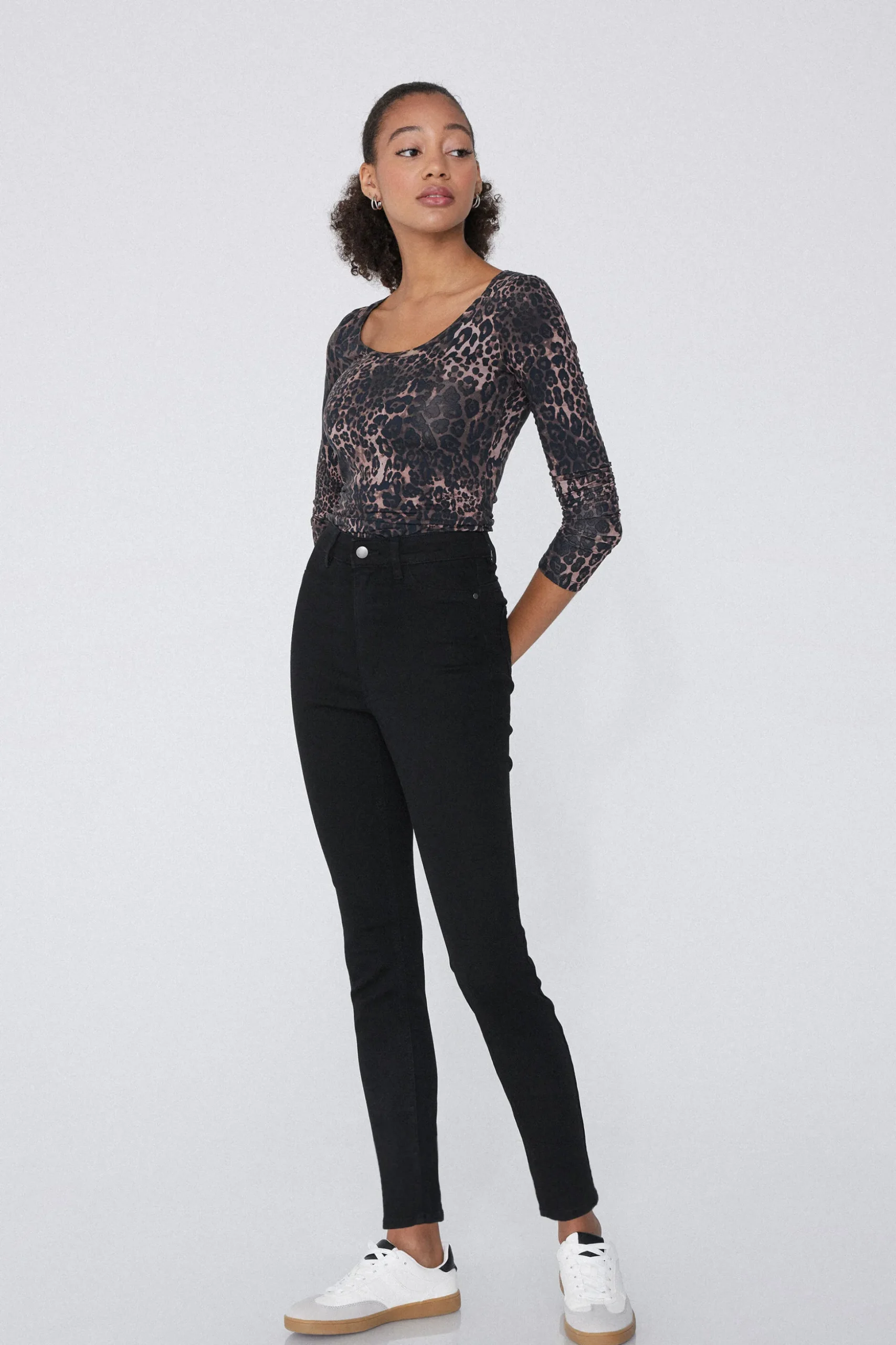 High Waist Push Up Effect Jeggings - Leggings - Women | Tezenis