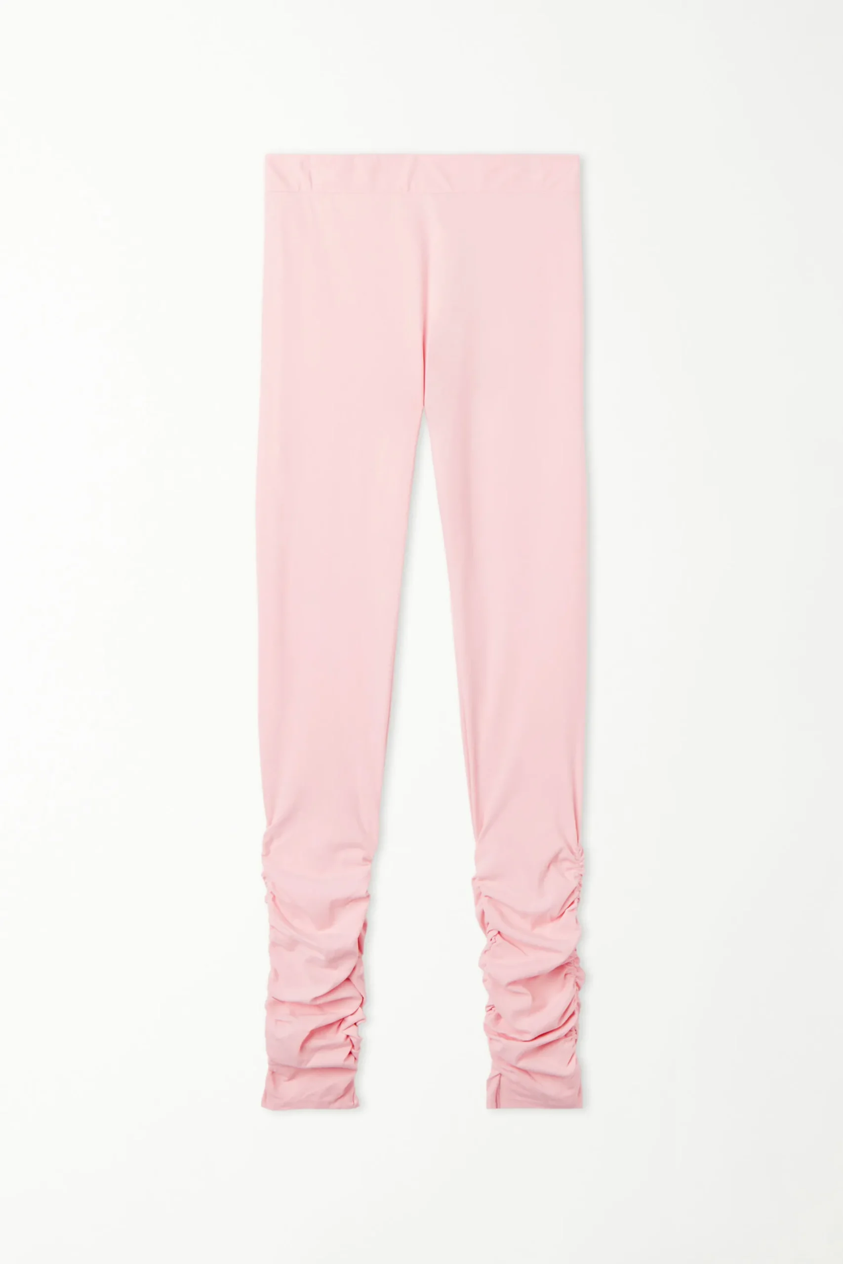 High Waist Soft Microfiber Leggings With Ruching - Pants - Women | Tezenis