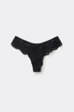 High-Cut Lace Brazilian Panties - Cheeky Briefs - Women | Tezenis