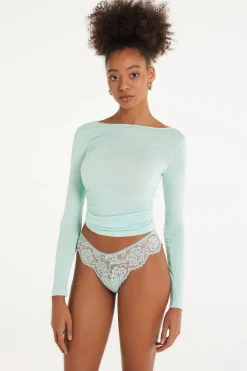 High-Cut Lace Brazilian Panties - Cheeky Briefs - Women | Tezenis
