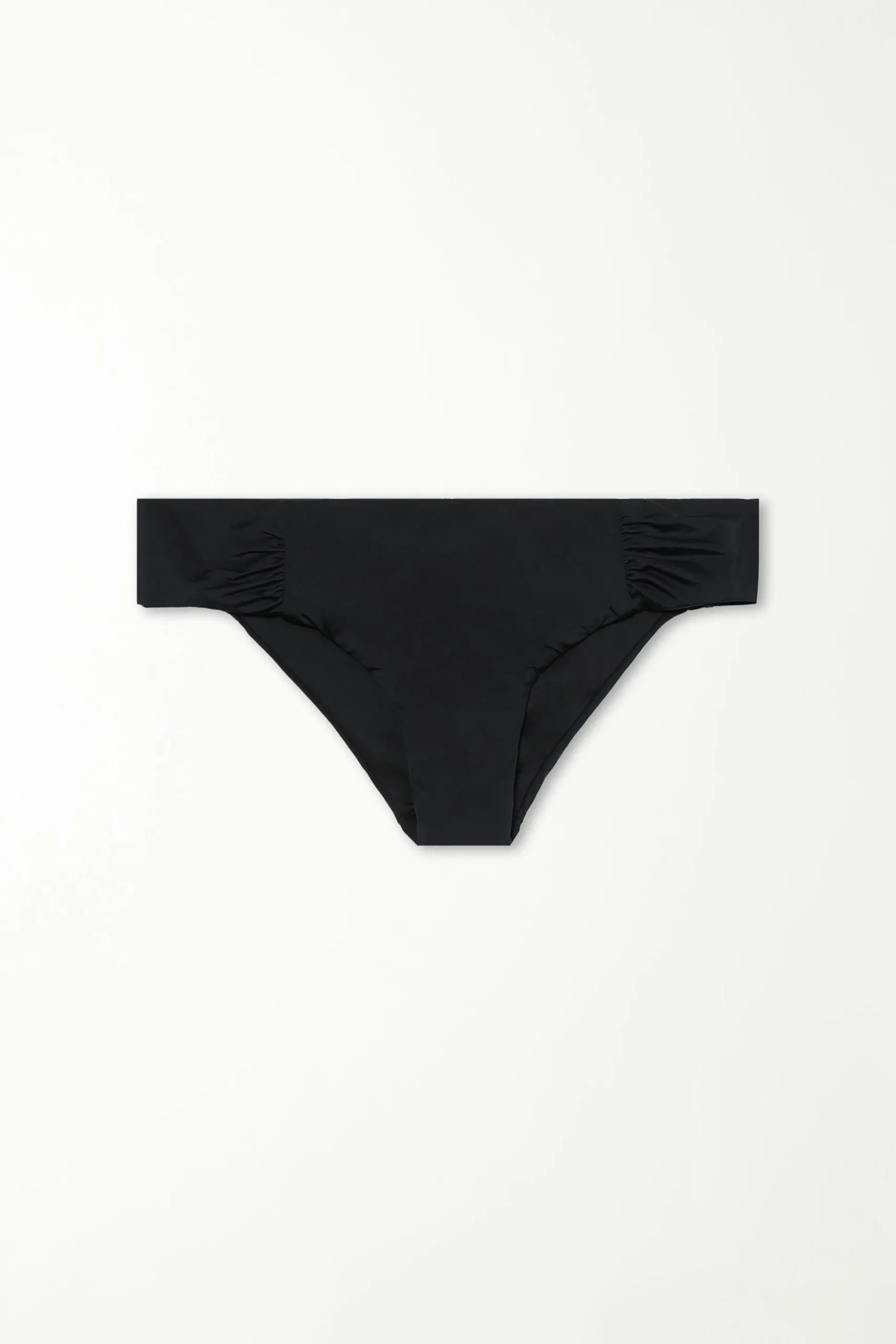 High-Waisted Bikini Briefs In Plain Hues With Side Shirring - Classic - Women | Tezenis