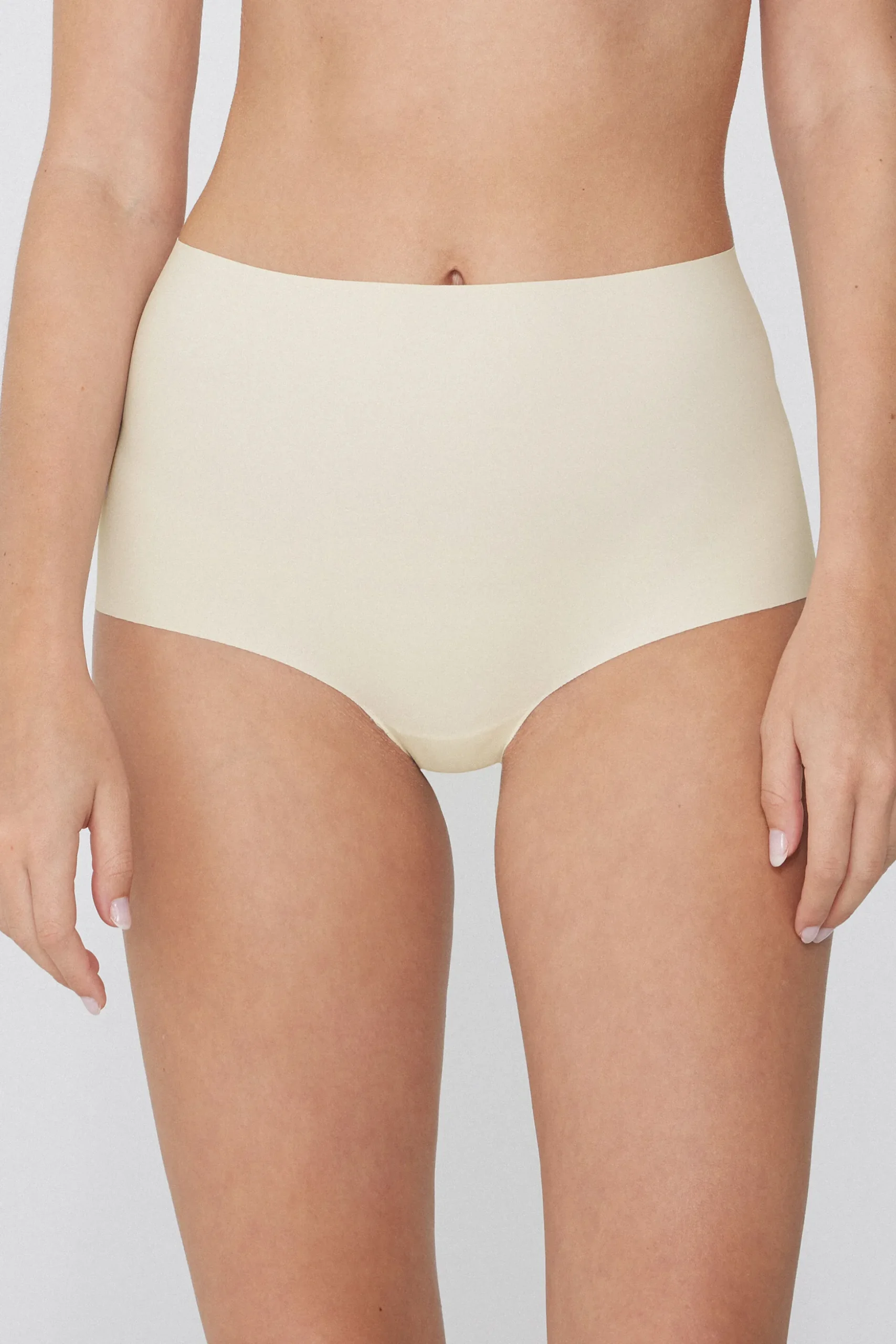 High-Waisted Raw-Cut Microfiber Hipsters - French Cut - Women | Tezenis