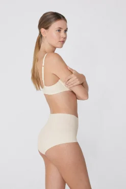 High-Waisted Raw-Cut Microfiber Hipsters - French Cut - Women | Tezenis