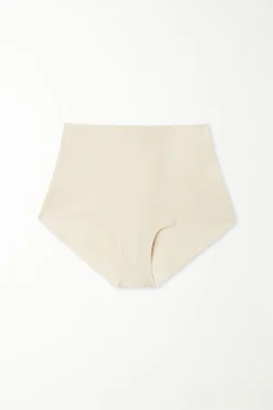 High-Waisted Raw-Cut Microfiber Hipsters - French Cut - Women | Tezenis