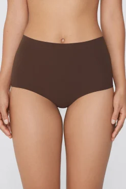 High-Waisted Raw-Cut Microfiber Hipsters - French Cut - Women | Tezenis