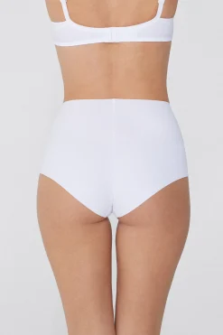 High-Waisted Raw-Cut Microfiber Hipsters - French Cut - Women | Tezenis