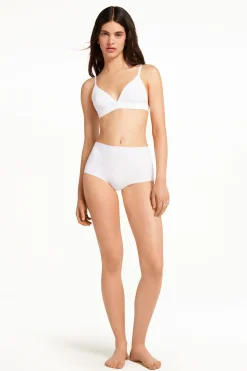 High-Waisted Raw-Cut Microfiber Hipsters - French Cut - Women | Tezenis