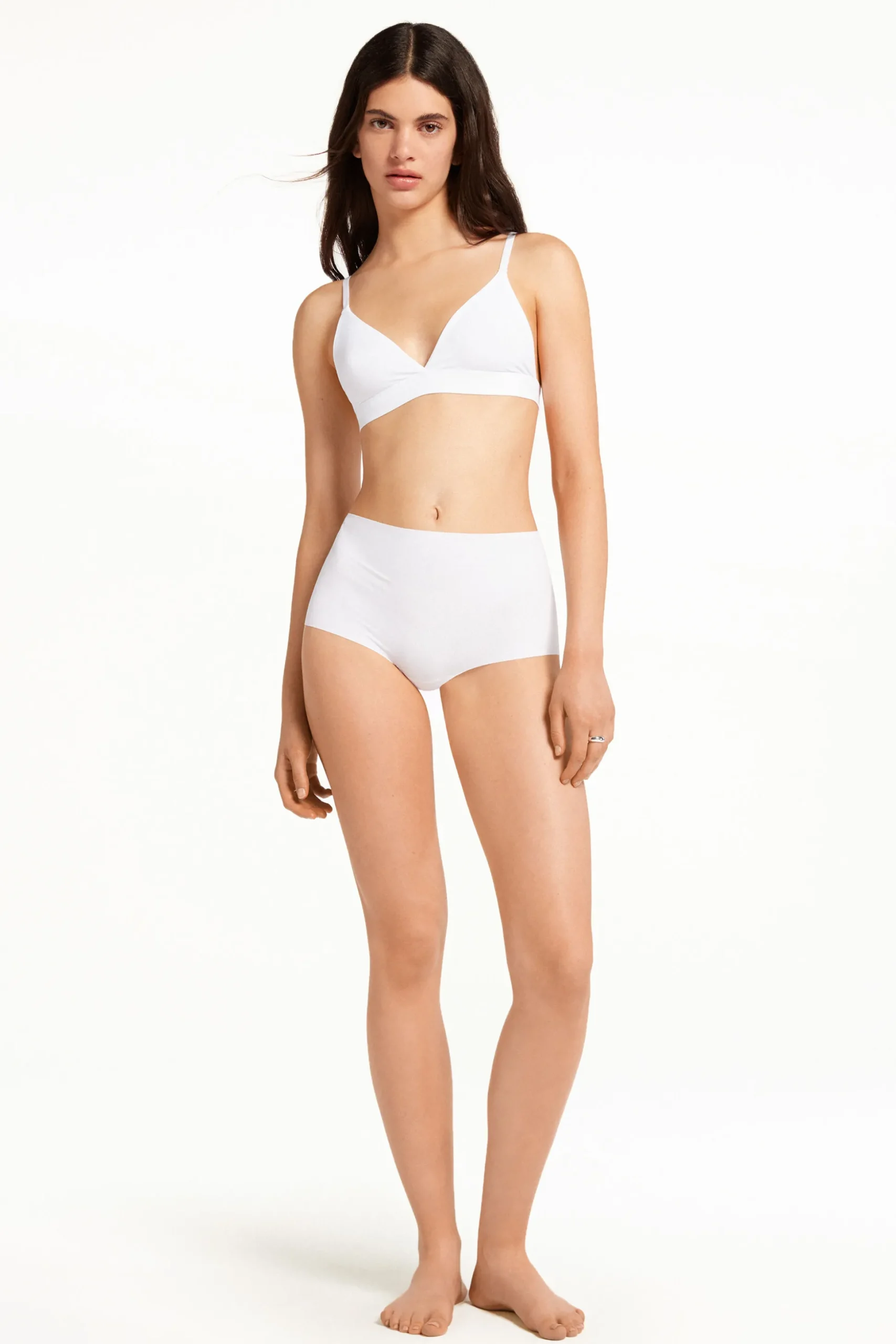 High-Waisted Raw-Cut Microfiber Hipsters - French Cut - Women | Tezenis
