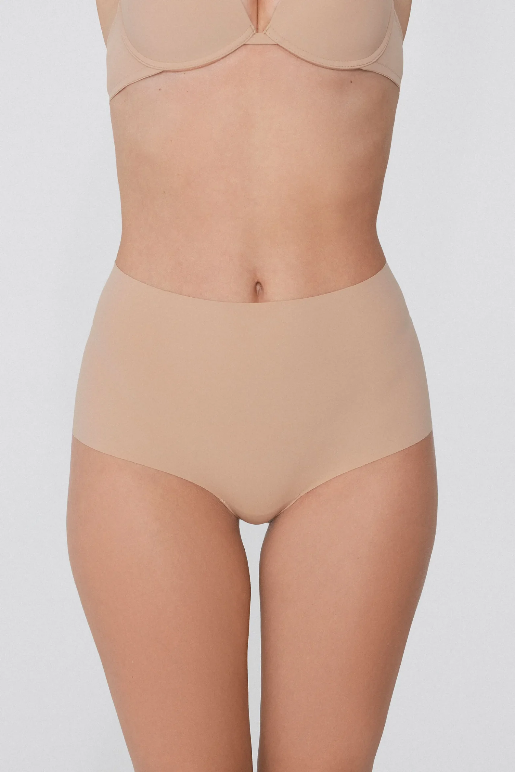 High-Waisted Raw-Cut Microfiber Hipsters - French Cut - Women | Tezenis