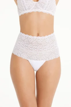 High-Waisted Recycled Lace Boyshorts - French Cut - Women | Tezenis