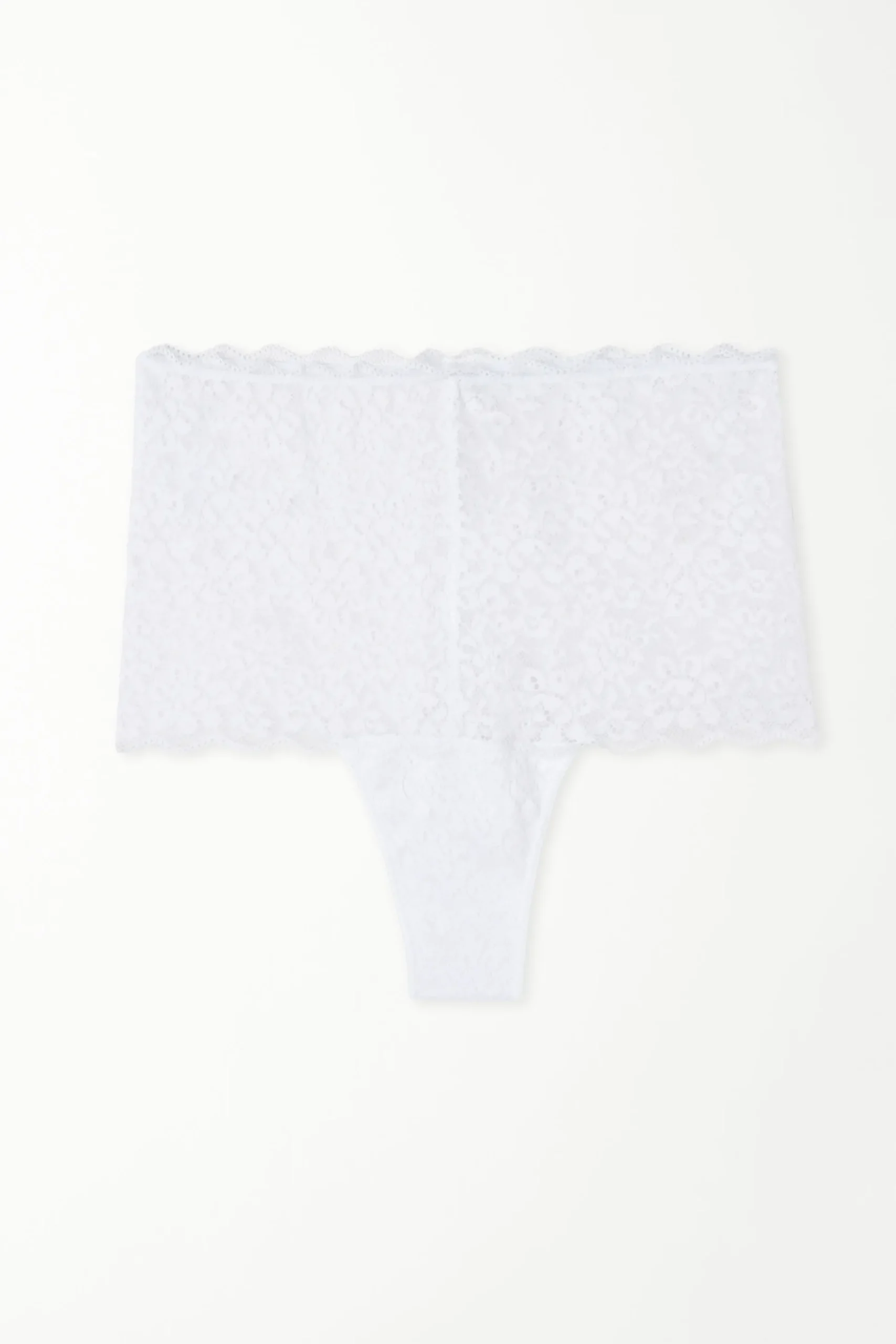 High-Waisted Recycled Lace Boyshorts - French Cut - Women | Tezenis