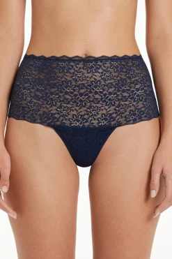 High-Waisted Recycled Lace Boyshorts - French Cut - Women | Tezenis