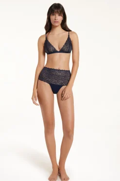 High-Waisted Recycled Lace Boyshorts - French Cut - Women | Tezenis