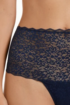 High-Waisted Recycled Lace Boyshorts - French Cut - Women | Tezenis