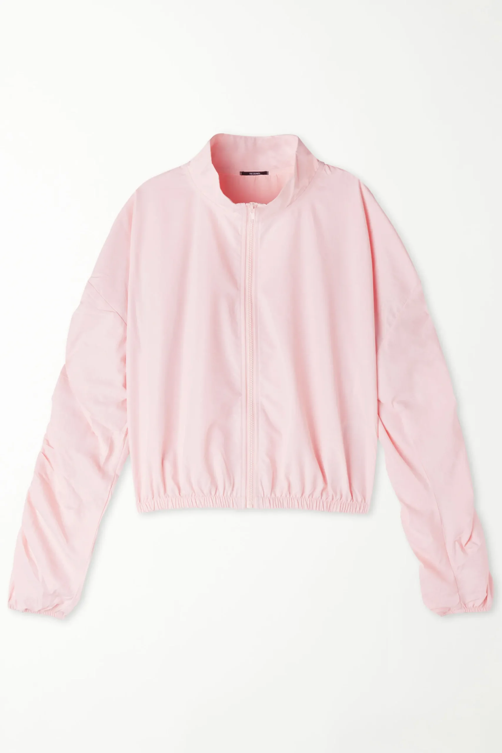 Hooded Technical Fabric Zip Jacket With Ruching - Jackets And Blazers - Women | Tezenis