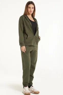 Hoodie Sweatshirt With Zipper And Drawstring - Tracksuits - Women | Tezenis