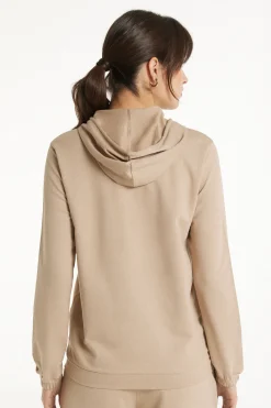 Hoodie Sweatshirt With Zipper And Drawstring - Tracksuits - Women | Tezenis