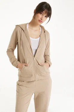 Hoodie Sweatshirt With Zipper And Drawstring - Tracksuits - Women | Tezenis