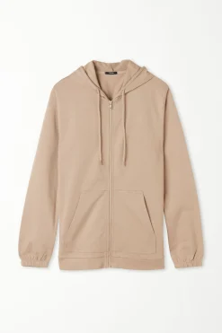 Hoodie Sweatshirt With Zipper And Drawstring - Tracksuits - Women | Tezenis