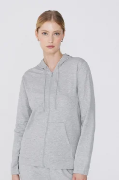 Hoodie Sweatshirt With Zipper And Drawstring - Tracksuits - Women | Tezenis