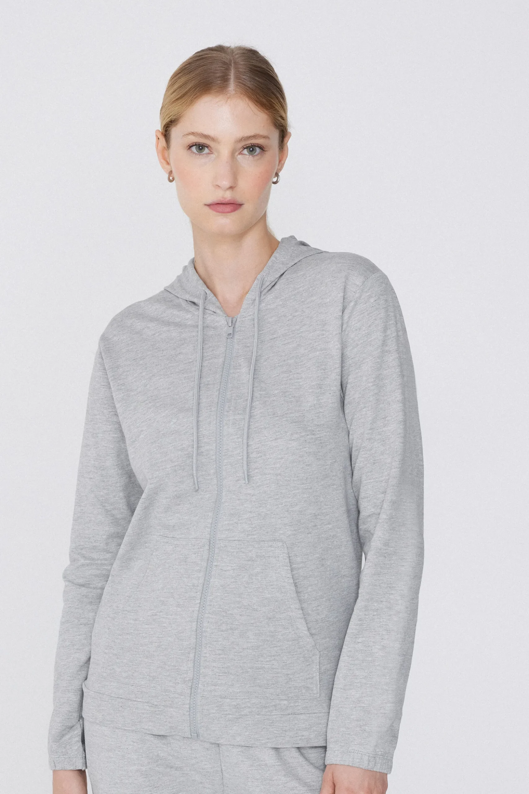 Hoodie Sweatshirt With Zipper And Drawstring - Tracksuits - Women | Tezenis