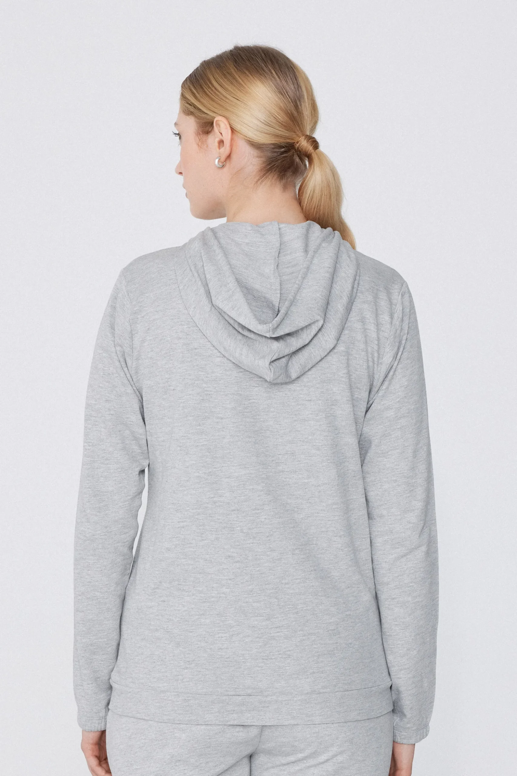 Hoodie Sweatshirt With Zipper And Drawstring - Tracksuits - Women | Tezenis