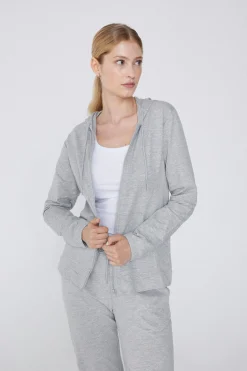Hoodie Sweatshirt With Zipper And Drawstring - Tracksuits - Women | Tezenis
