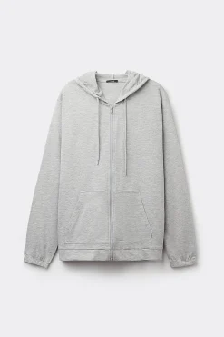 Hoodie Sweatshirt With Zipper And Drawstring - Tracksuits - Women | Tezenis