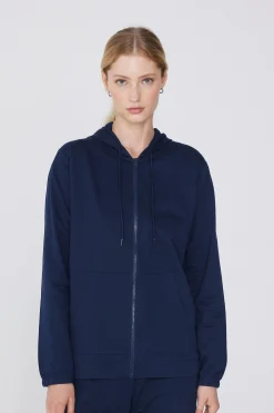 Hoodie Sweatshirt With Zipper And Drawstring - Tracksuits - Women | Tezenis