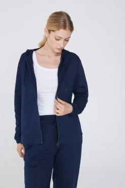 Hoodie Sweatshirt With Zipper And Drawstring - Tracksuits - Women | Tezenis