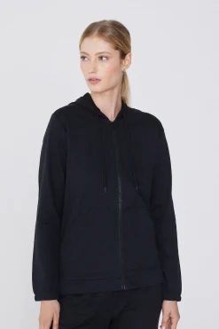 Hoodie Sweatshirt With Zipper And Drawstring - Tracksuits - Women | Tezenis