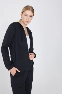 Hoodie Sweatshirt With Zipper And Drawstring - Tracksuits - Women | Tezenis