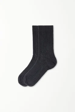 Irregular Ribbed 3/4-Length Socks - Socks - Women | Tezenis