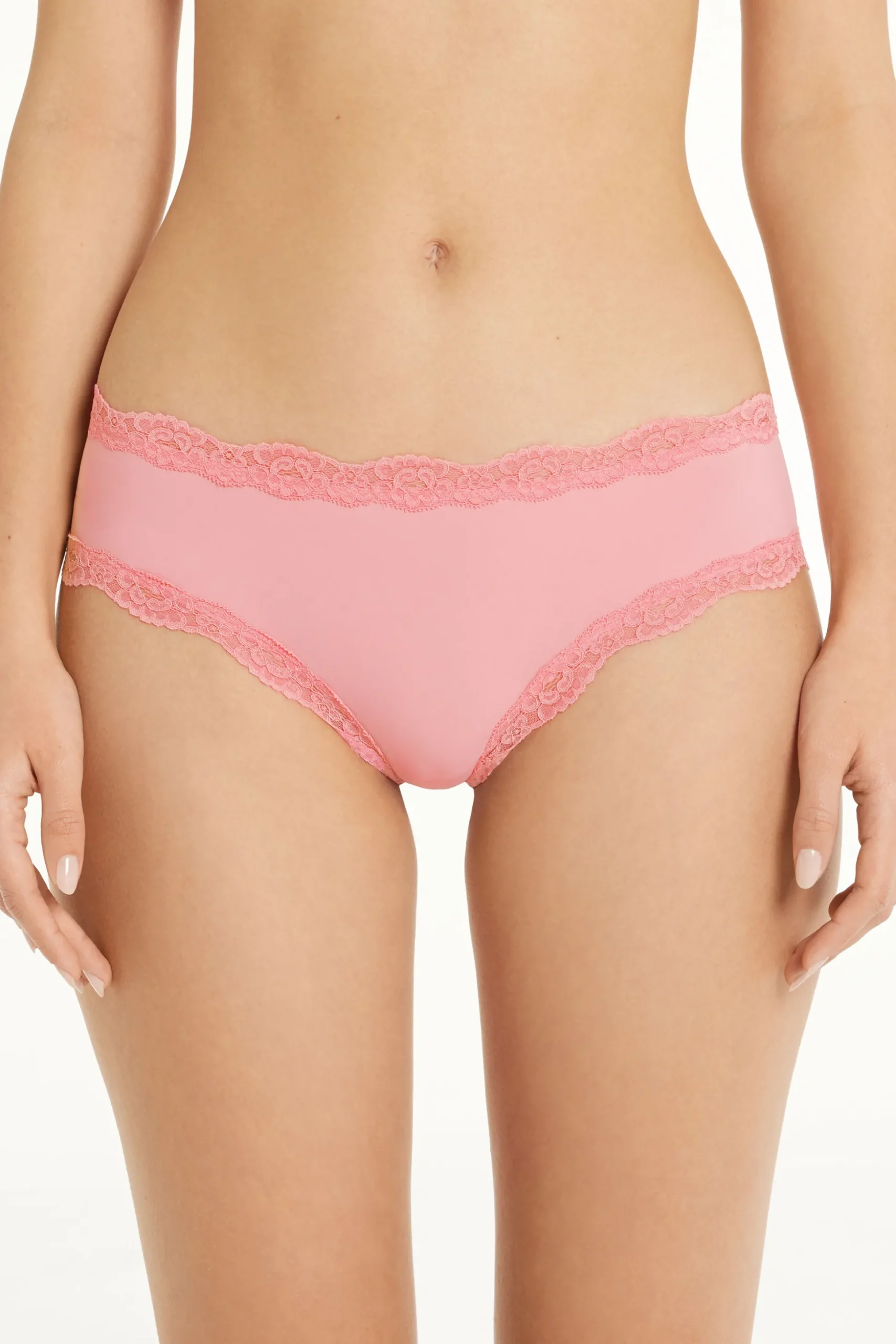 Lace And Microfiber Cheeky Hipster - French Cut - Women | Tezenis