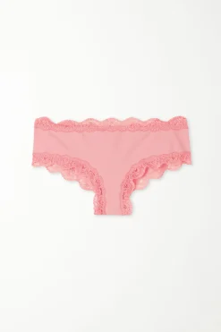 Lace And Microfiber Cheeky Hipster - French Cut - Women | Tezenis