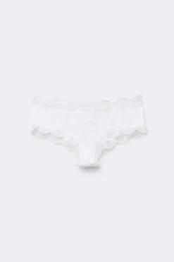 Lace And Microfiber Cheeky Hipster - French Cut - Women | Tezenis