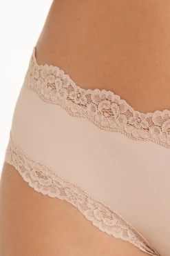 Lace And Microfiber Cheeky Hipster - French Cut - Women | Tezenis