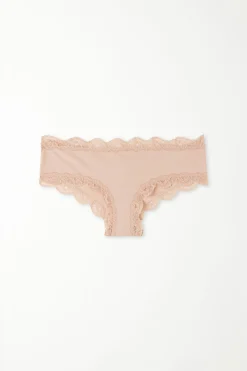Lace And Microfiber Cheeky Hipster - French Cut - Women | Tezenis